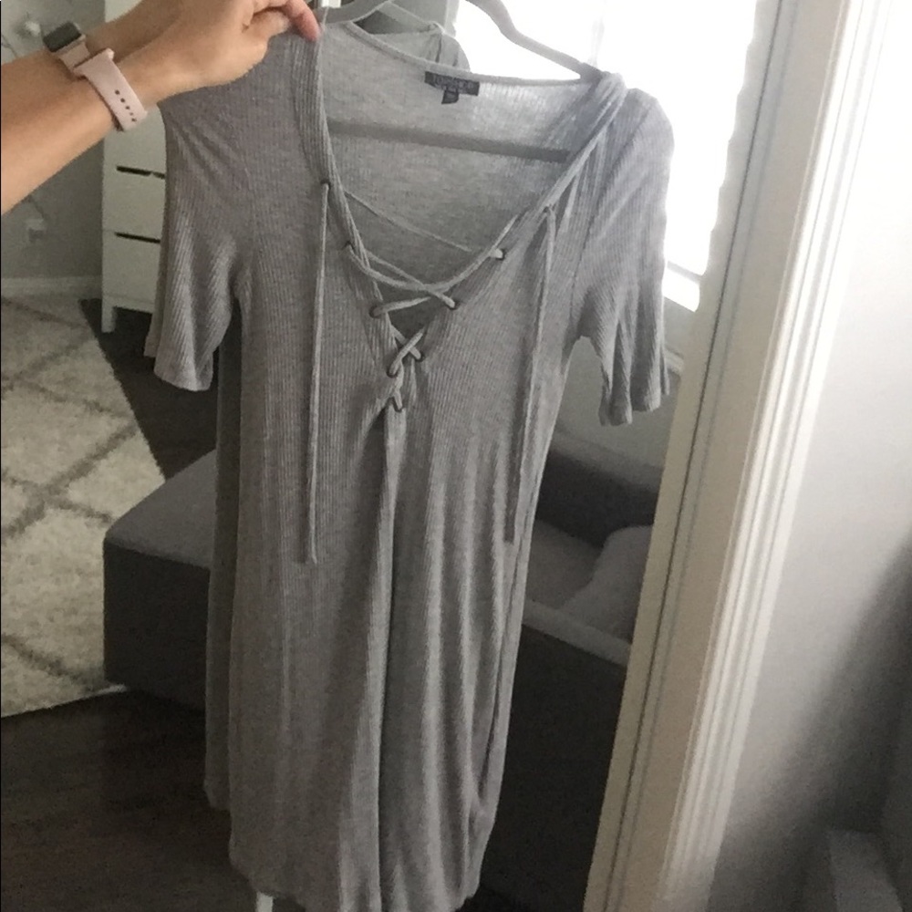 topshop grey dress